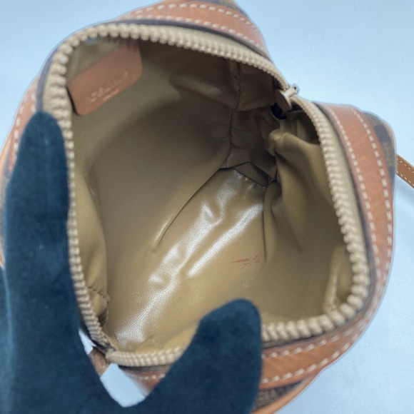 CELINE Macadam pattern shoulder bag Brown x - Picture 3 of 7